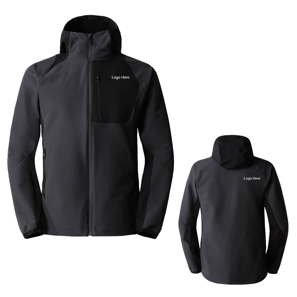 Men Athletic Outdoor Softshell Hoodie Jacket